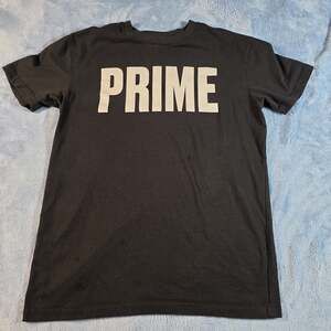 Prime Nutrition Black Graphic T-Shirt Size Small Short Sleeve Gym Fitness Tee